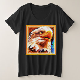 Het schilderen van een verbluffend Eagles gezicht. Grote Maat T-shirt