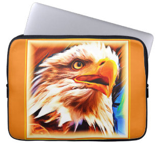 Het schilderen van een verbluffend Eagles gezicht. Laptop Sleeve