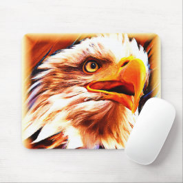 Het schilderen van een verbluffend Eagles gezicht. Muismat