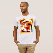 Het schilderen van een verbluffend Eagles gezicht. T-shirt (Voorkant volledig)
