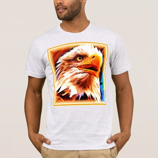 Het schilderen van een verbluffend Eagles gezicht. T-shirt (Voorkant)