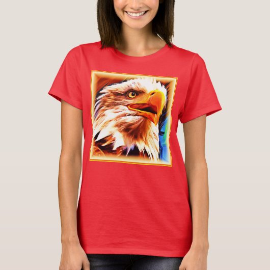 Het schilderen van een verbluffend Eagles gezicht. T-shirt (Voorkant)