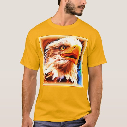 Het schilderen van een verbluffend Eagles gezicht. T-shirt (Voorkant)