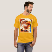 Het schilderen van een verbluffend Eagles gezicht. T-shirt (Voorkant volledig)