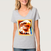 Het schilderen van een verbluffend Eagles gezicht. T-shirt (Voorkant)