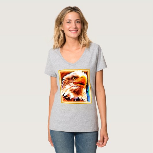 Het schilderen van een verbluffend Eagles gezicht. T-shirt (Voorkant volledig)