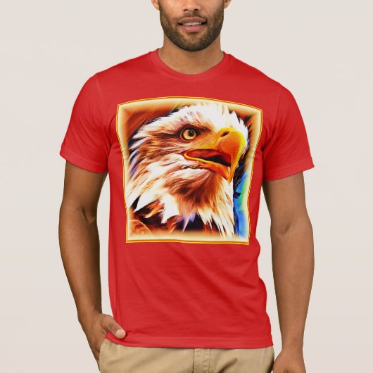 Het schilderen van een verbluffend Eagles gezicht. T-shirt (Voorkant)
