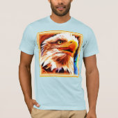 Het schilderen van een verbluffend Eagles gezicht. T-shirt (Voorkant)