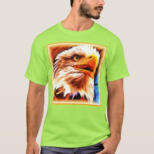 Het schilderen van een verbluffend Eagles gezicht. T-shirt (Voorkant)