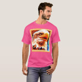 Het schilderen van een verbluffend Eagles gezicht. T-shirt (Voorkant volledig)