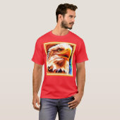 Het schilderen van een verbluffend Eagles gezicht. T-shirt (Voorkant volledig)