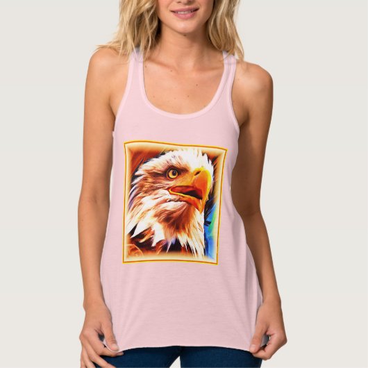 Het schilderen van een verbluffend Eagles gezicht. Tanktop (Voorkant)