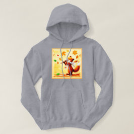 Het schilderen van een vrolijk zingend rood vos. B Hoodie