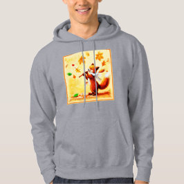 Het schilderen van een vrolijk zingend rood vos. B Hoodie