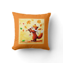 Het schilderen van een vrolijk zingend rood vos. B