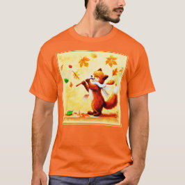Het schilderen van een vrolijk zingend rood vos. B T-shirt