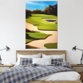 Het schilderen van Golfcursus Golf die Golfkunst s Canvas Afdruk (Insitu (Slaapkamer))