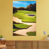Het schilderen van Golfcursus Golf die Golfkunst s Canvas Afdruk (Insitu (Woonkamer))