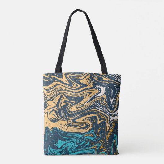 Het schilderen van golven tote bag (Achterkant)