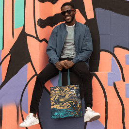 Het schilderen van golven tote bag