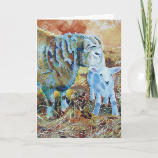Het schilderen van het lam en van schapen kaart (Voorkant)