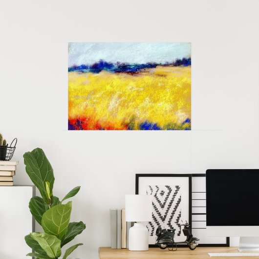 Het schilderen van het landschap van de impression poster (Thuiskantoor)