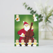 Het schilderen van het spelen van de Kerstman Feestdagenkaart (Staand voorkant)