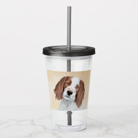 Het schilderen van Ierse rode en witte zetters - O Acryl Drinkbeker (Voorkant)