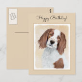 Het schilderen van Ierse rode en witte zetters - O Briefkaart (Voorkant / Achterkant)