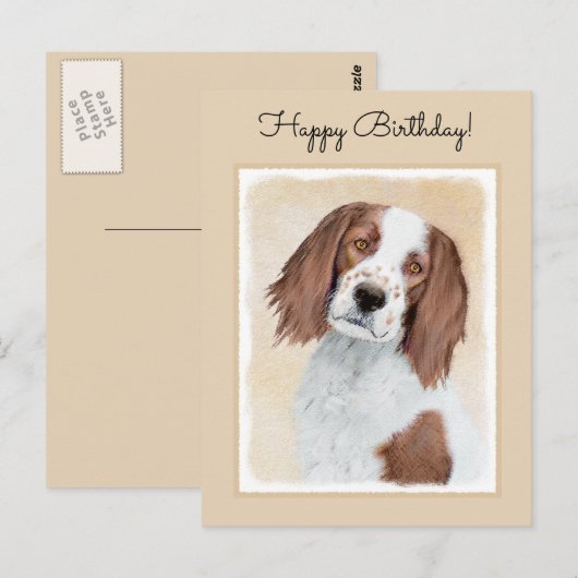 Het schilderen van Ierse rode en witte zetters - O Briefkaart (Voorkant / Achterkant)