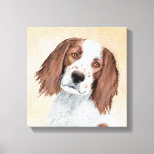 Het schilderen van Ierse rode en witte zetters - O Canvas Afdruk