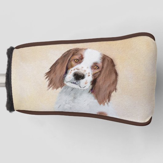 Het schilderen van Ierse rode en witte zetters - O Golfheadcover (Voorkant)