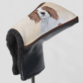 Het schilderen van Ierse rode en witte zetters - O Golfheadcover (3/4 voorkant)