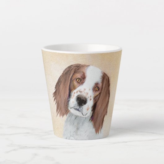 Het schilderen van Ierse rode en witte zetters - O Latte Mok (Voorkant)