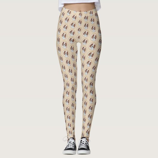 Het schilderen van Ierse rode en witte zetters - O Leggings (Voorkant)