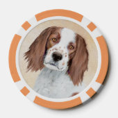 Het schilderen van Ierse rode en witte zetters - O Poker Chips (Achterkant)