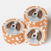 Het schilderen van Ierse rode en witte zetters - O Poker Chips (Opstapeling)