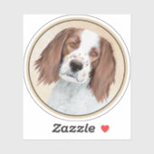 Het schilderen van Ierse rode en witte zetters - O Sticker (Vel)
