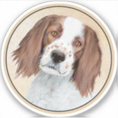 Het schilderen van Ierse rode en witte zetters - O Sticker (Voorkant)