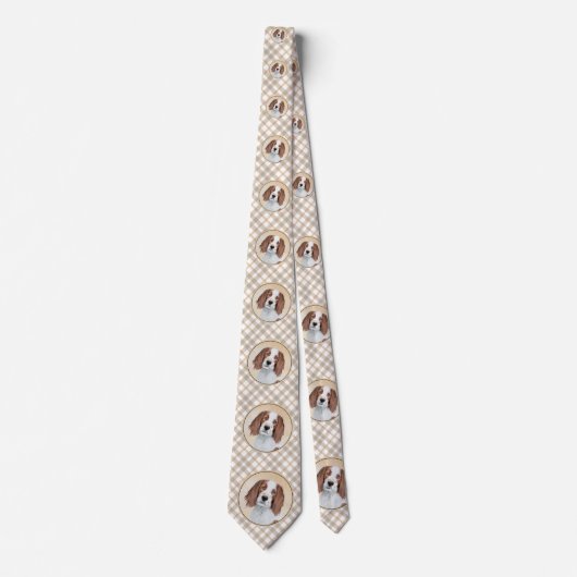 Het schilderen van Ierse rode en witte zetters - O Stropdas (Voorkant)