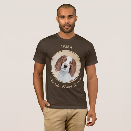 Het schilderen van Ierse rode en witte zetters - O T-shirt (Voorkant volledig)