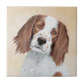 Het schilderen van Ierse rode en witte zetters - O Tegeltje (Voorkant)