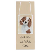 Het schilderen van Ierse rode en witte zetters - O Wijn Cadeautas (Achterkant)