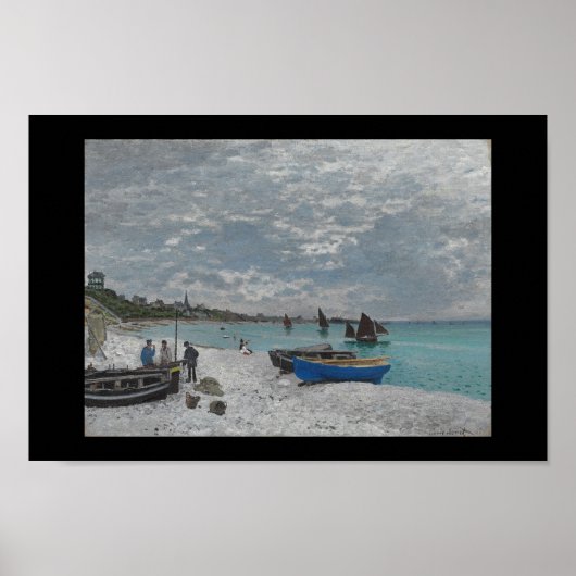 Het schilderen van Monet vintage oud botenwater Poster (Voorkant)