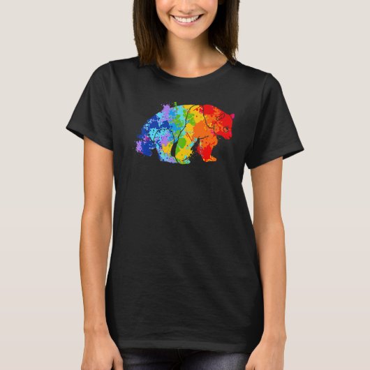 Het schilderen van Paint Panda Drip Panda T-shirt (Voorkant)