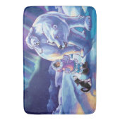 Het schilderen van Polaire Pals Badmat (Voorkant Verticaal)