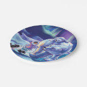 Het schilderen van Polaire Pals Papieren Bordje (Gekanteld)