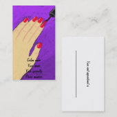 Het schilderen van Spijkers Nail Tech Visitekaartj Afsprakenkaartje (Voorkant / Achterkant)