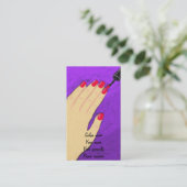 Het schilderen van Spijkers Nail Tech Visitekaartj Afsprakenkaartje (Staand voorkant)