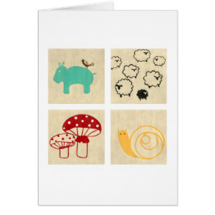 Het schilderen van vier kinderblokken